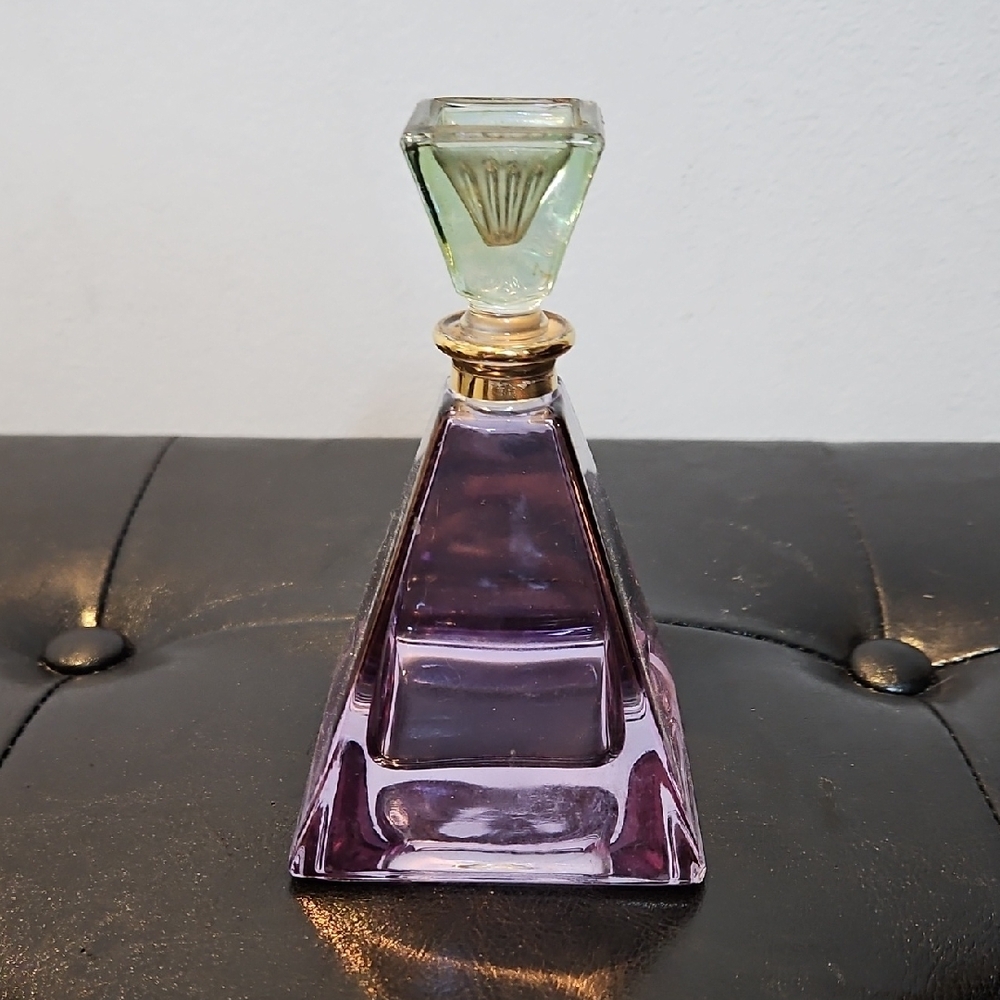 Elegant Purple Glass Perfume Bottle